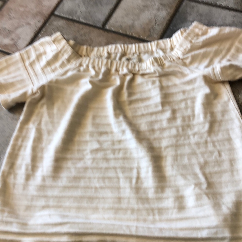 MADEWELL - Cream off the shoulder loose top- like new!